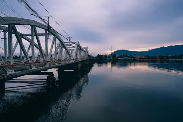 Old bridge in Kampot, Cambodia