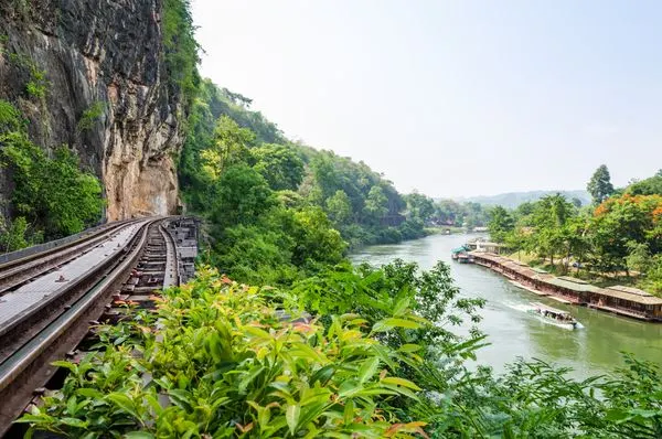 Death Railway Bridge über dem Kwai Noi river